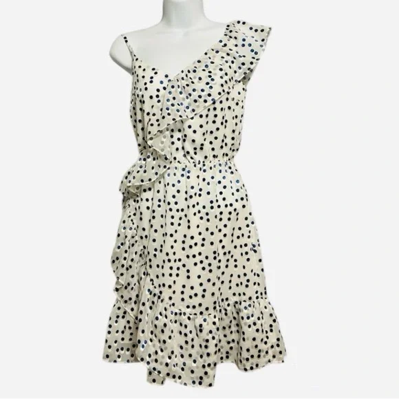 Lilly Pulitzer Ruffle Polka Dot Dress | One-Shoulder | XXS - Picture 9 of 9